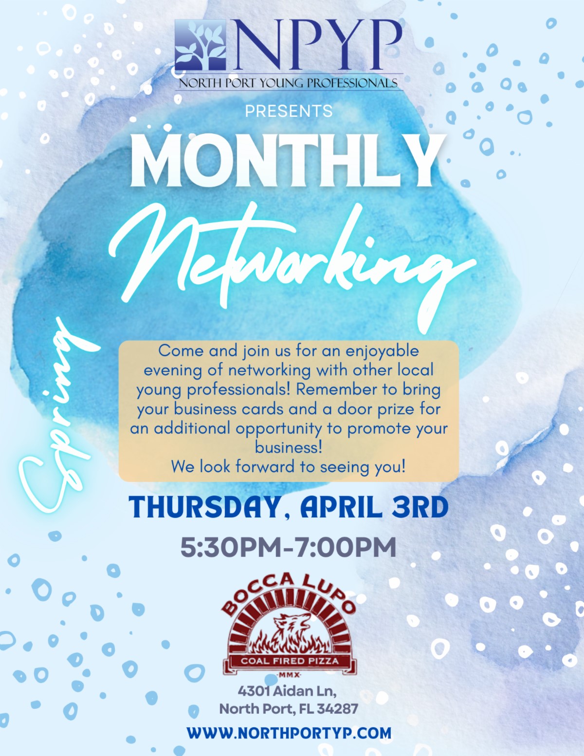 April 3rd North Port Networking